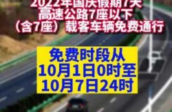 2022年国庆节高速免费时间（2022年放假高速免费时间）