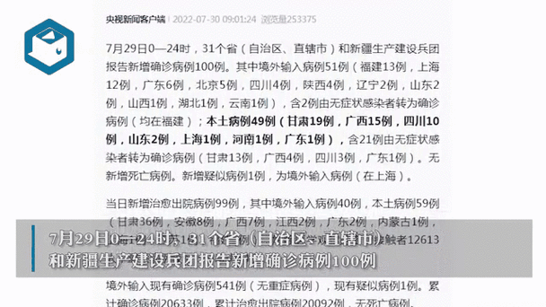 31省昨日新增本土确诊44例（31省区市昨日新增确诊病例）