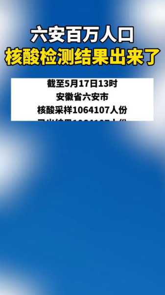 六安百万人口核酸检测结果出来了(现在去六安要做核酸检测证明吗)