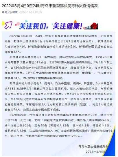 8月24青岛疫情最新消息，山东青岛流感疫情最新消息