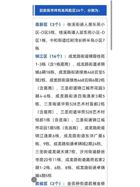 成都五地调整为低风险地区,成都中风险地区