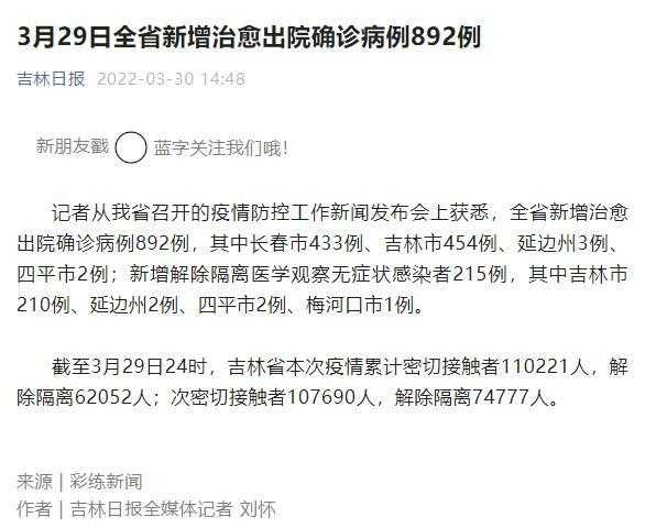 吉林新增19例本地确诊病例详情，吉林省发现一例
