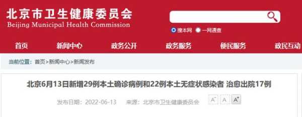北京昨日新增22例本土确诊，北京昨日无新增确诊病例