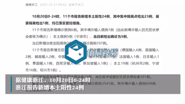 浙江三地4天报告23例阳性,浙江确诊病例最新情况