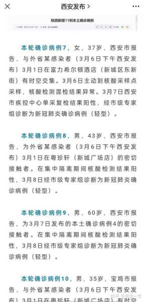西安新增11例本土确诊病例,西安确诊病例最新病人情况